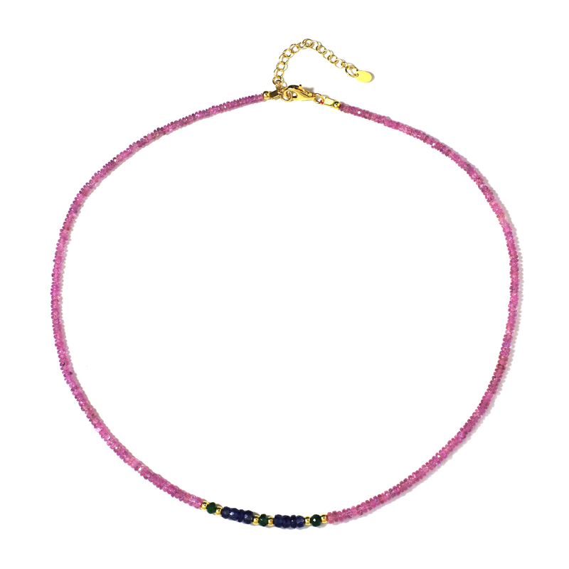 Saphir-Silberhalskette (Riya)