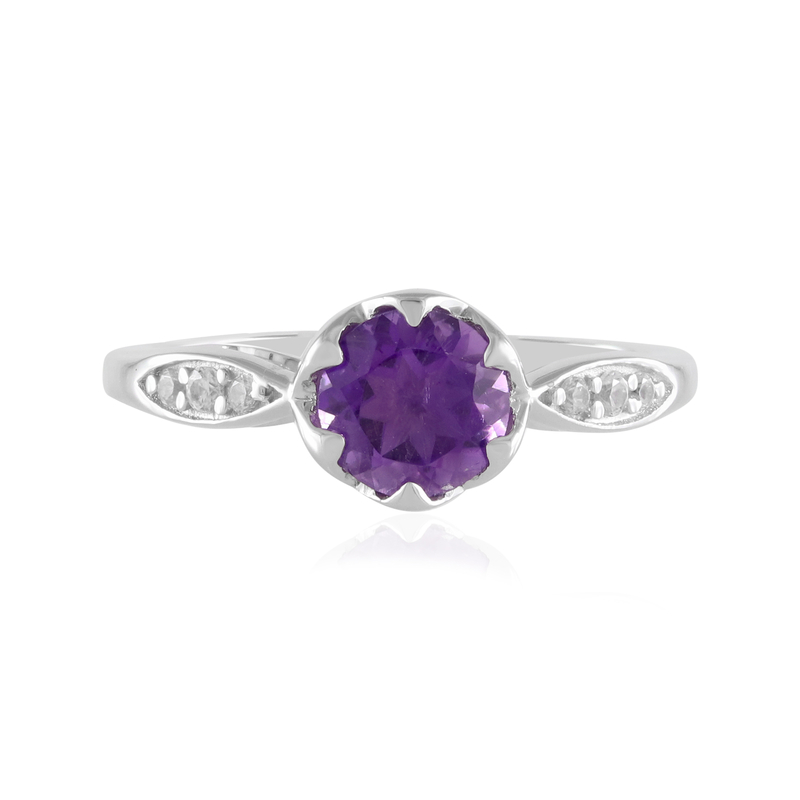Sibirischer Amethyst-Silberring