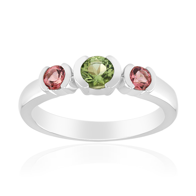 Brasilianischer Turmalin-Silberring (Pallanova)