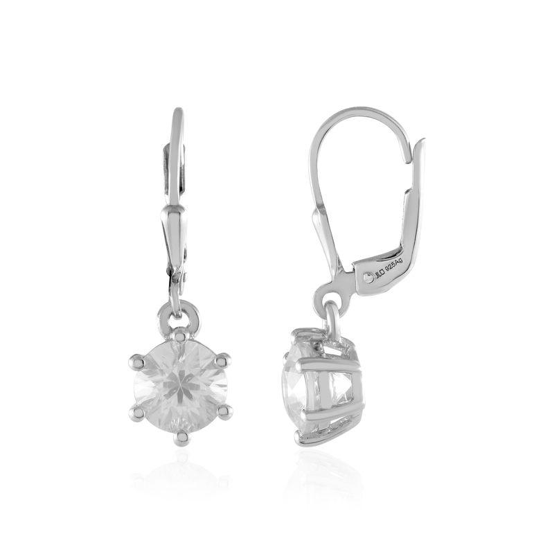 Zirkon-Silberohrringe