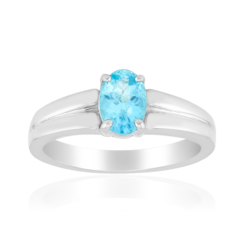 Blauer Apatit-Silberring (Pallanova)