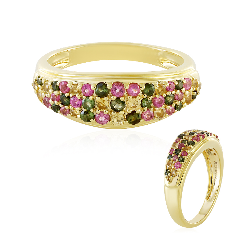 Brasilianischer Turmalin-Silberring Brasilianischer Turmalin-Silberring