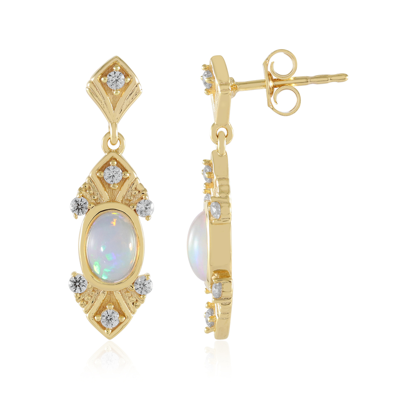 Welo-Opal-Silberohrringe Welo-Opal-Silberohrringe