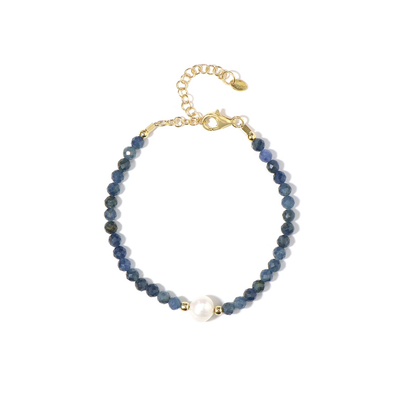 Edelstein-Silberarmband