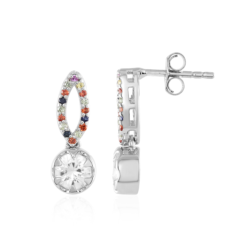 Zirkon-Silberohrringe Zirkon-Silberohrringe