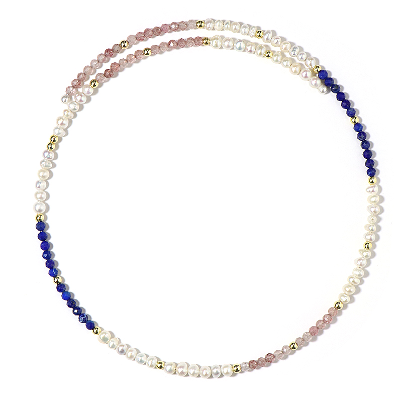 Edelstein-Stahlhalsreif (Riya)