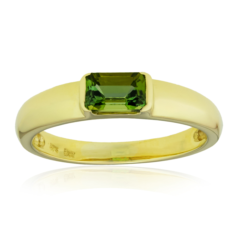 Grüner Turmalin-Goldring (CUSTODANA)