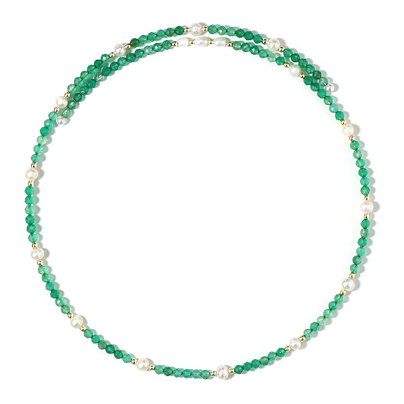 Edelstein-Stahlhalsreif (Riya) Edelstein-Stahlhalsreif (Riya)