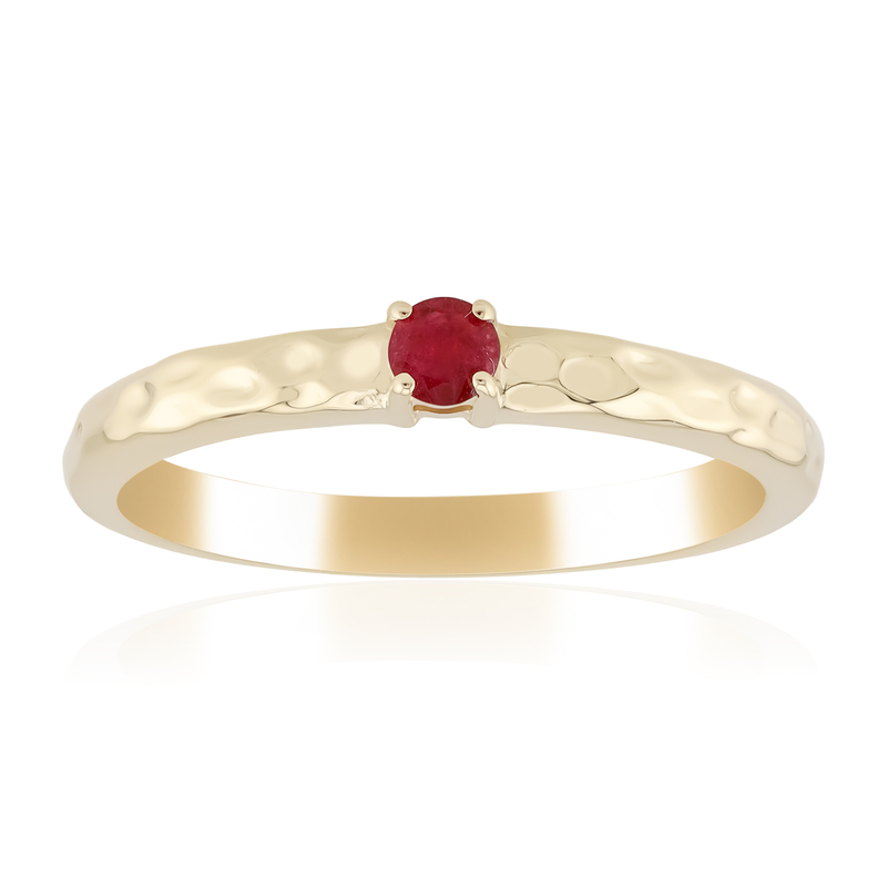 Roter Beryll-Goldring