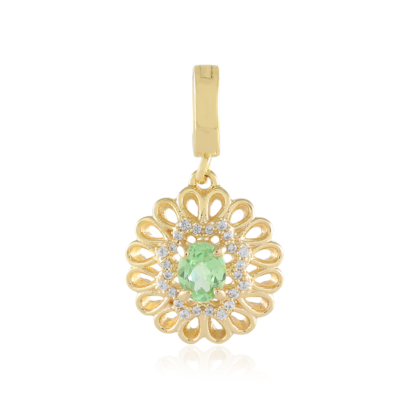 Tansania-Tsavorit-Silberanhänger