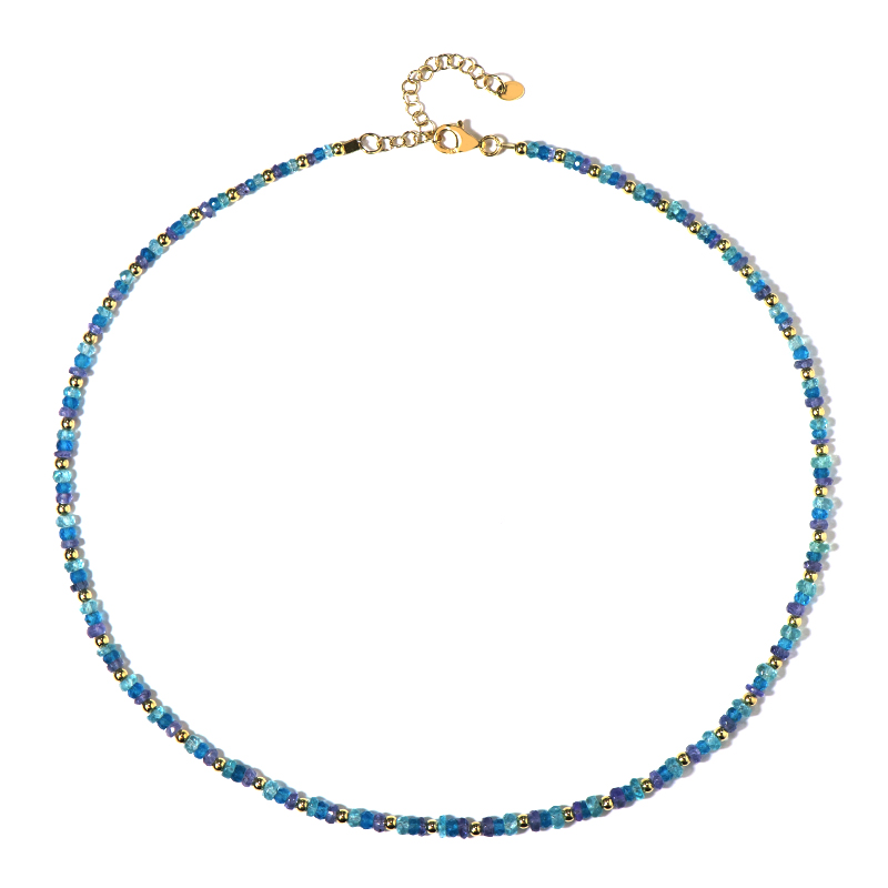 Edelstein-Silberhalskette Edelstein-Silberhalskette