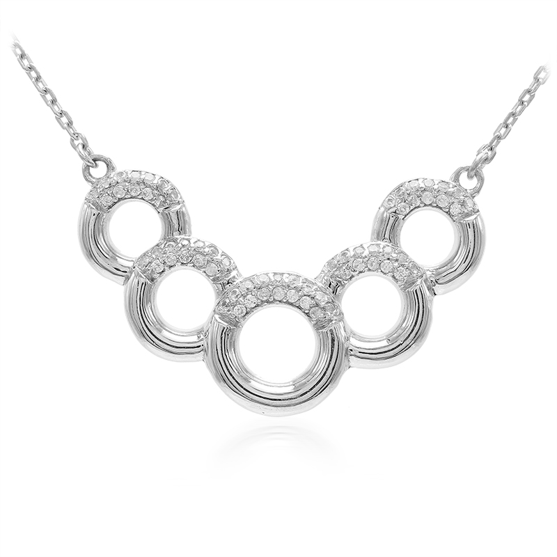 Zirkon-Silbercollier