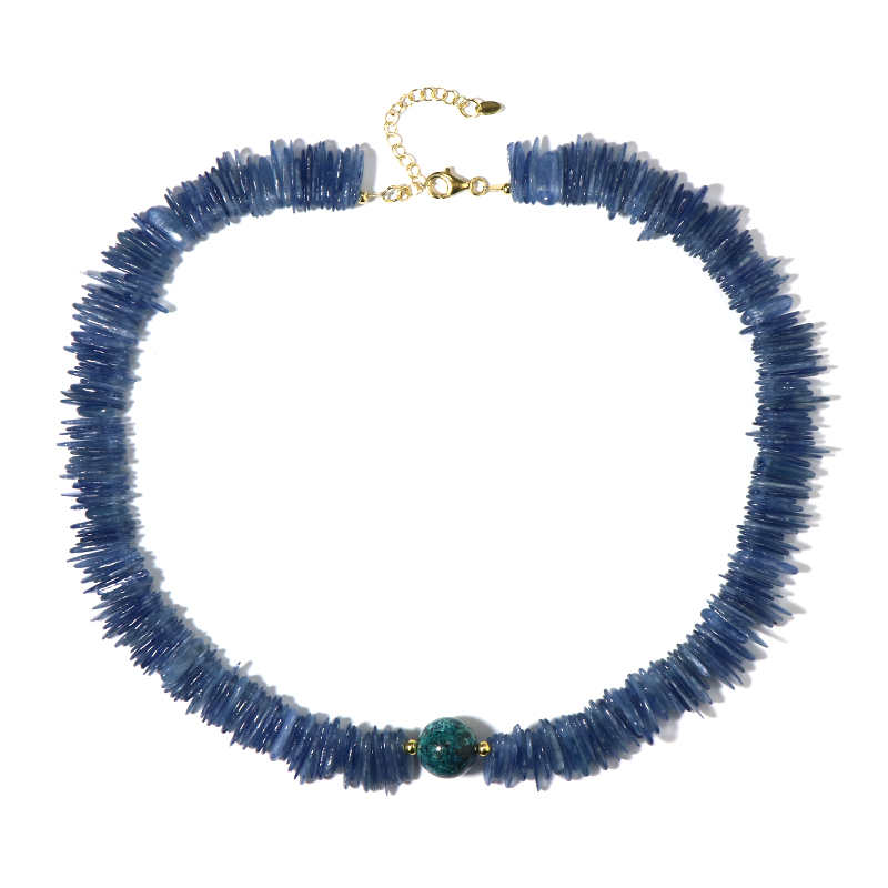 Edelstein-Silberhalskette (Riya)