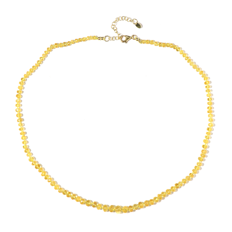 Gelber Beryll-Silberhalskette (Adela Silber) Gelber Beryll-Silberhalskette (Adela Silber)