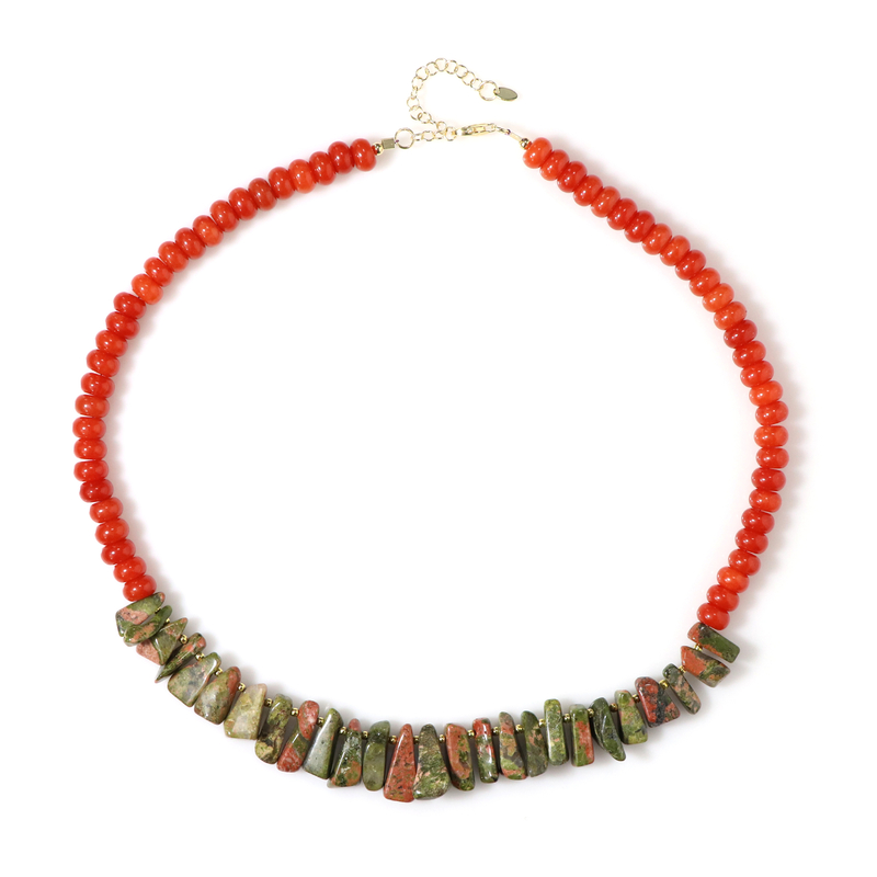 Edelstein-Silberhalskette (Riya)