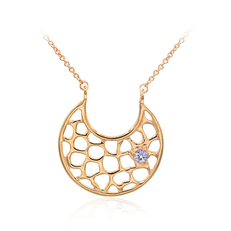 Tansanit-Silbercollier