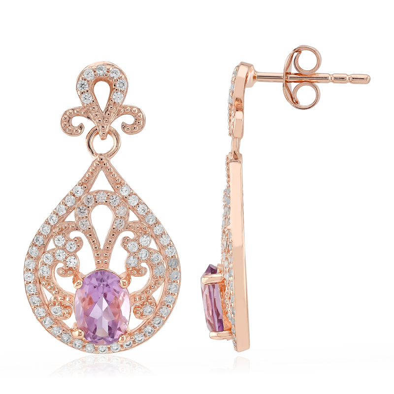 Amethyst-Silberohrringe