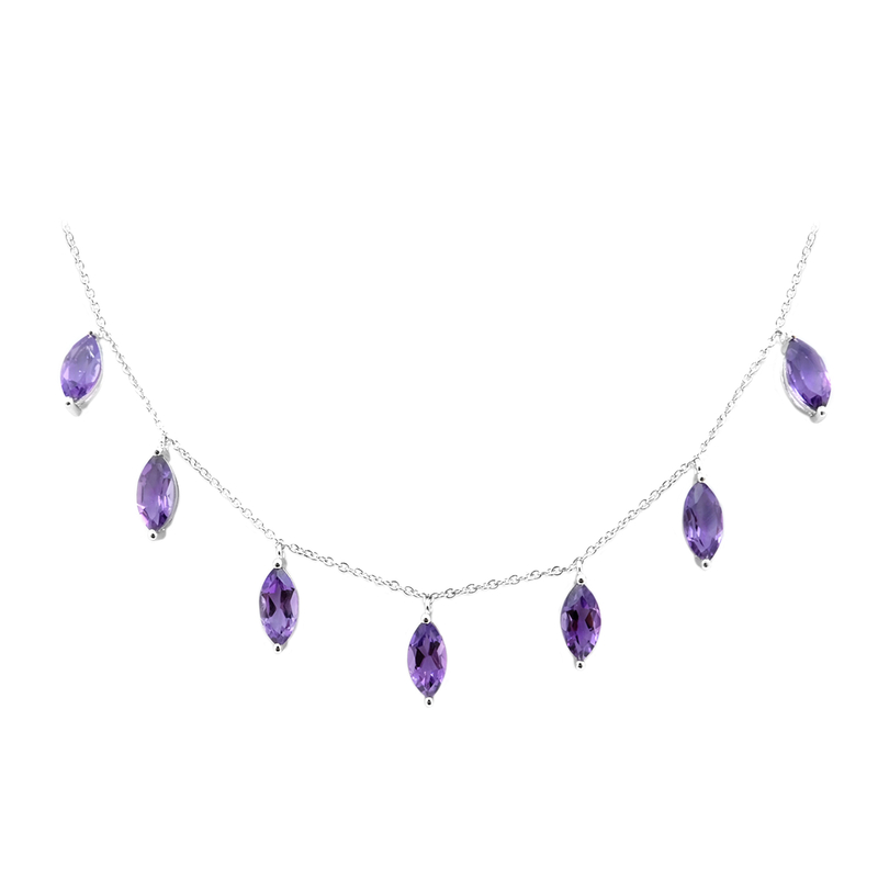 Sambia-Amethyst-Silbercollier (de Melo) Sambia-Amethyst-Silbercollier (de Melo)