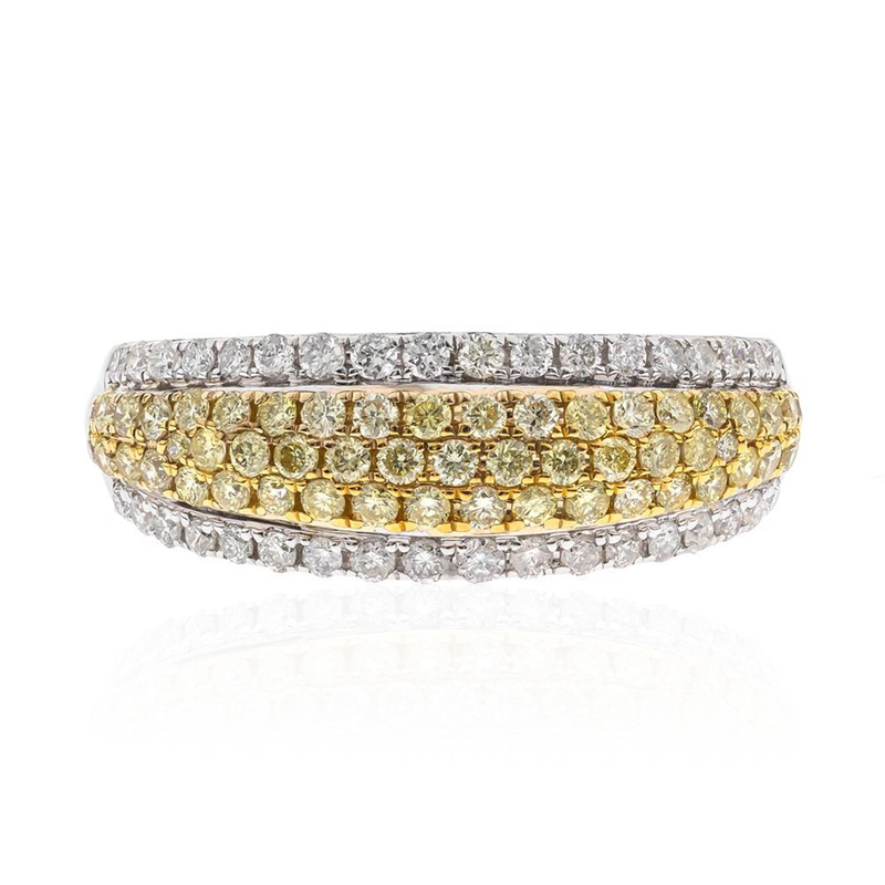 Gelber SI2 Brillant-Goldring (CIRARI)