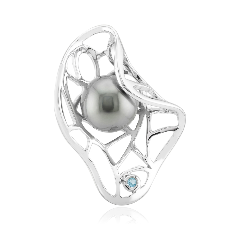 Tahitiperlen-Silberanhänger (TPC)