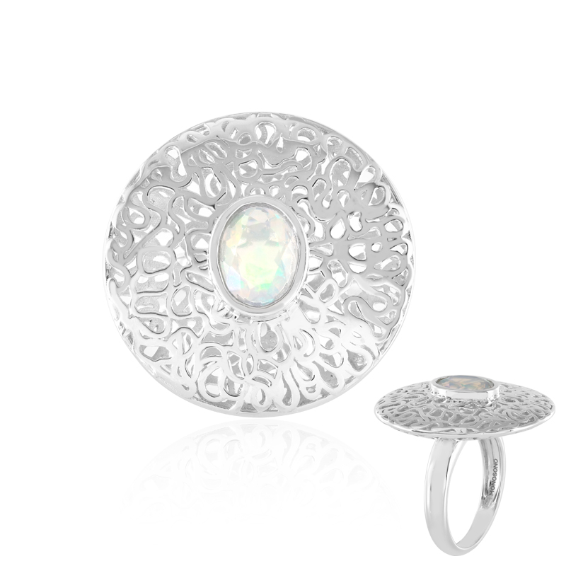 Welo-Opal-Silberring (MONOSONO COLLECTION)