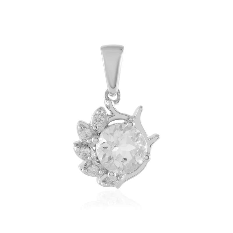 Weißer Topas-Silberanhänger Weißer Topas-Silberanhänger
