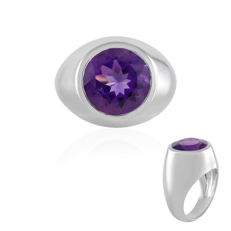 Sibirischer Amethyst-Silberring
