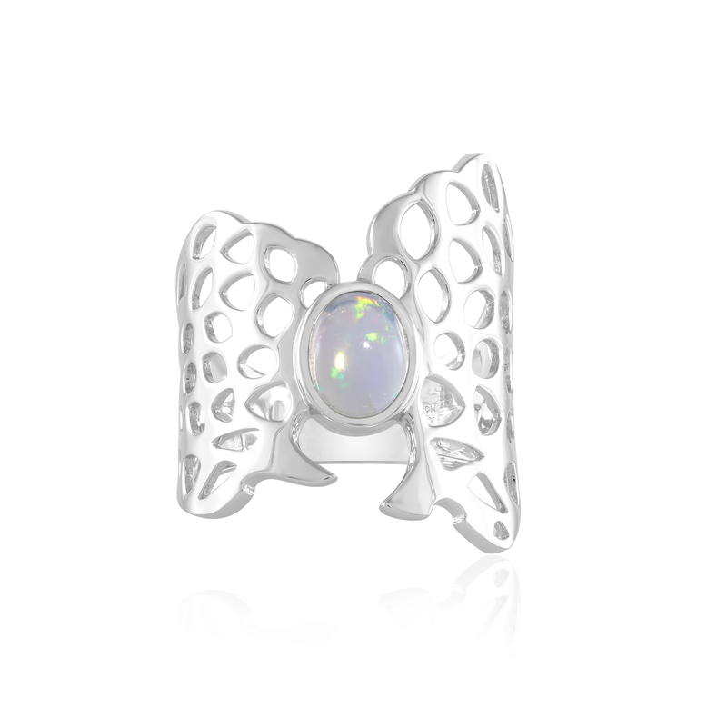 Welo-Opal-Silberring (MONOSONO COLLECTION)
