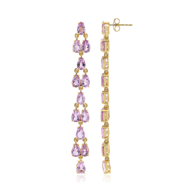 Amethyst-Silberohrringe