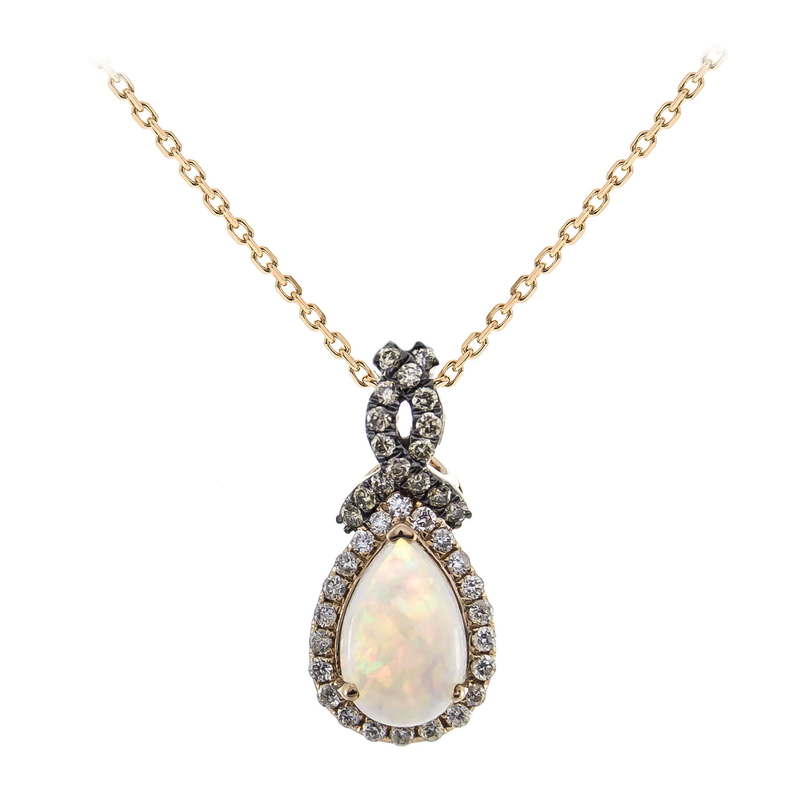 Australischer Opal-Goldhalskette (CIRARI) Australischer Opal-Goldhalskette (CIRARI)