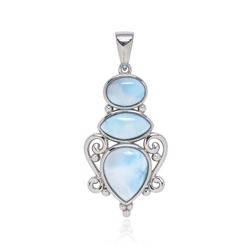 Larimar-Silberanhänger
