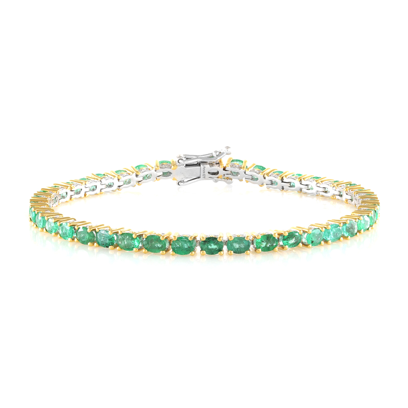 Sambia-Smaragd-Silberarmband (Gems en Vogue)