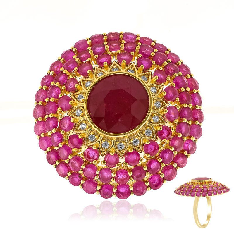 Madagaskar-Rubin-Silberring