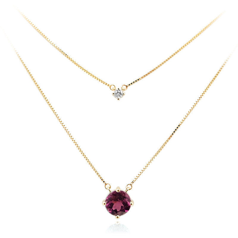 Magenta-Granat-Goldcollier (de Melo)