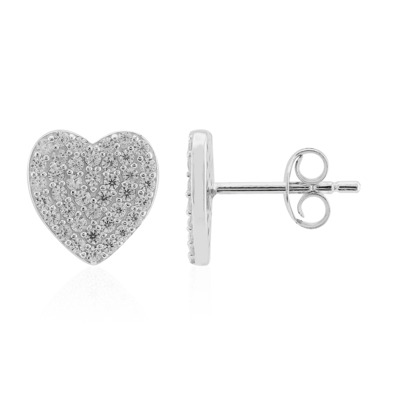 Zirkon-Silberohrringe