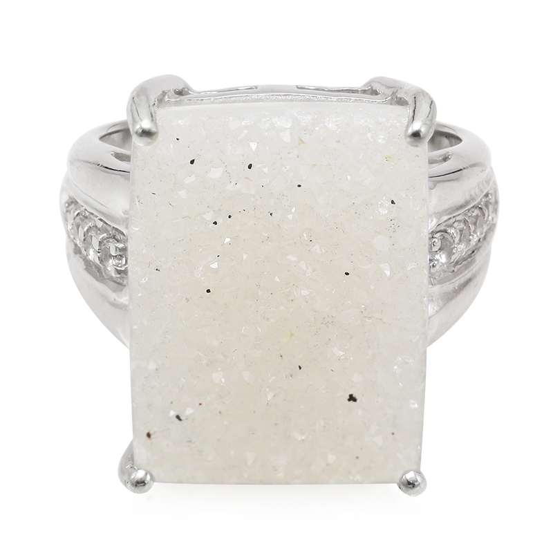 Glitzer-Achat-Silberring