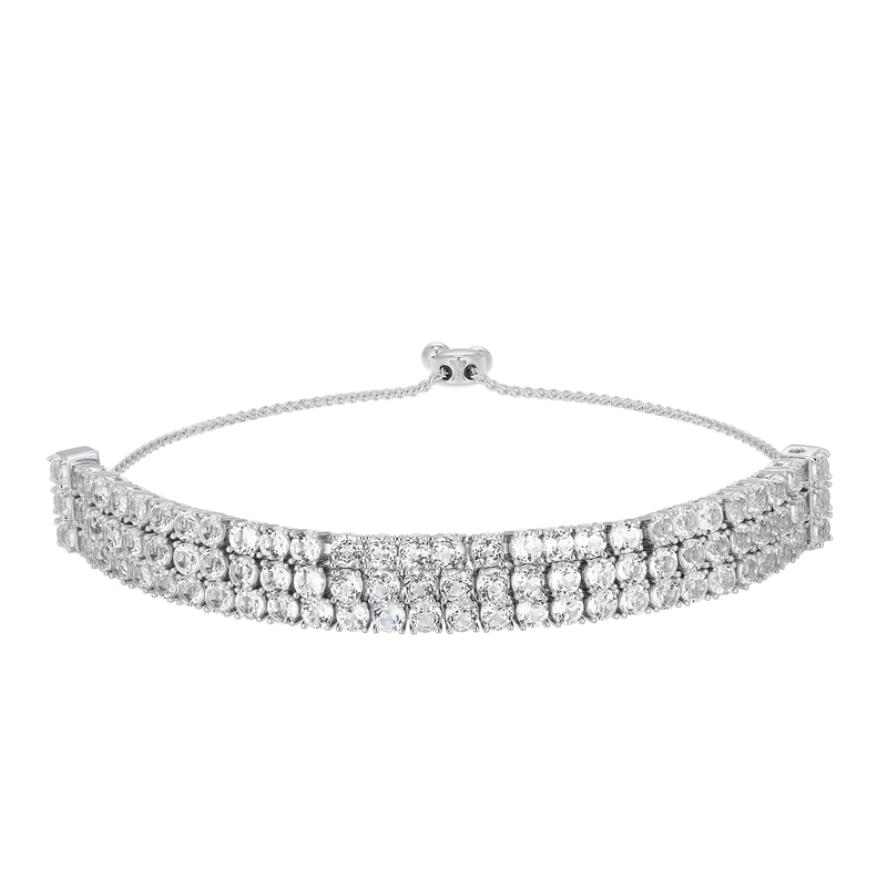 Weißer Topas-Silberarmband (Adela Silber)