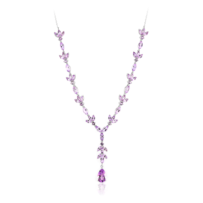 Bolivianischer Amethyst-Silbercollier Bolivianischer Amethyst-Silbercollier