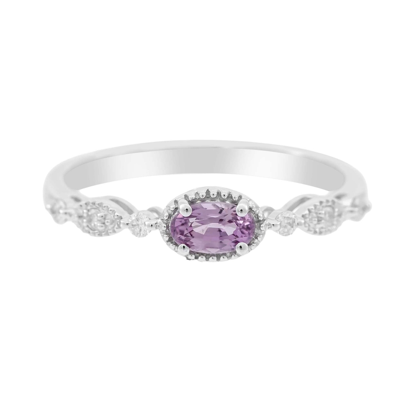 Pinkfarbener Saphir-Goldring (CIRARI)