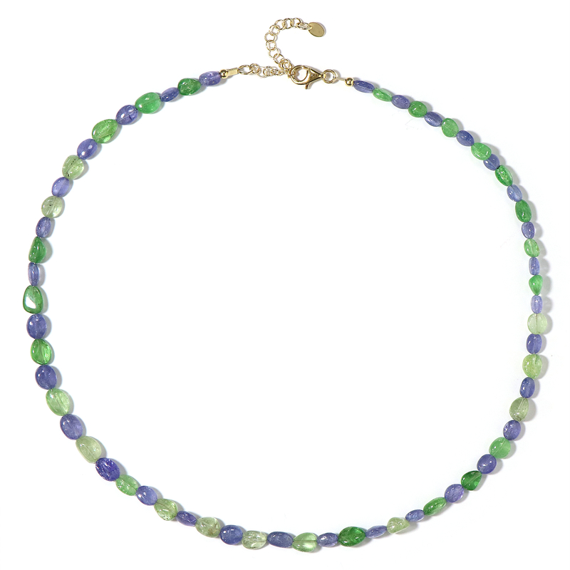 Edelstein-Silberhalskette