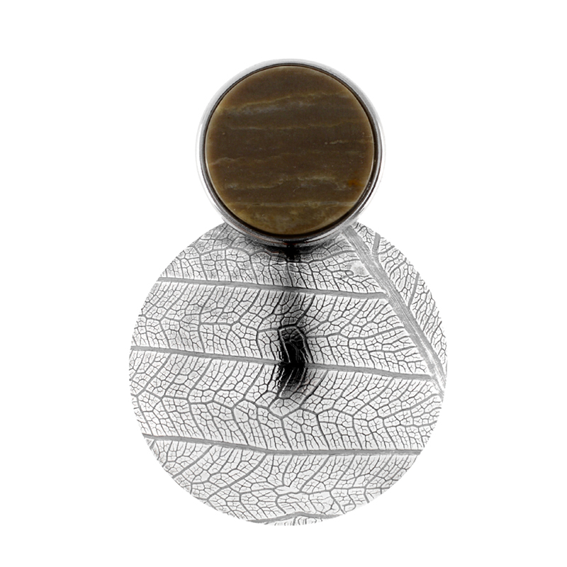 Versteinertes Holz-Silberanhänger (dagen)