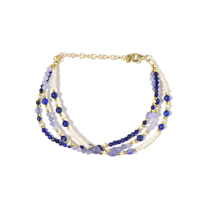 Edelstein-Silberarmband (Riya)