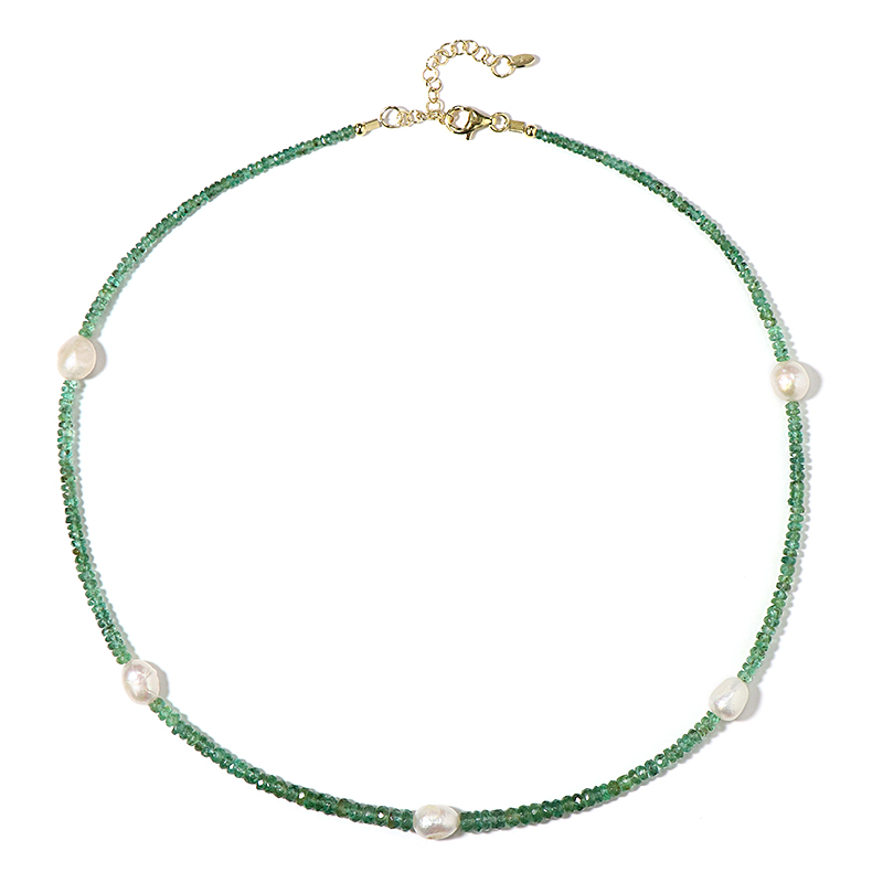 Edelstein-Silberhalskette (Riya)