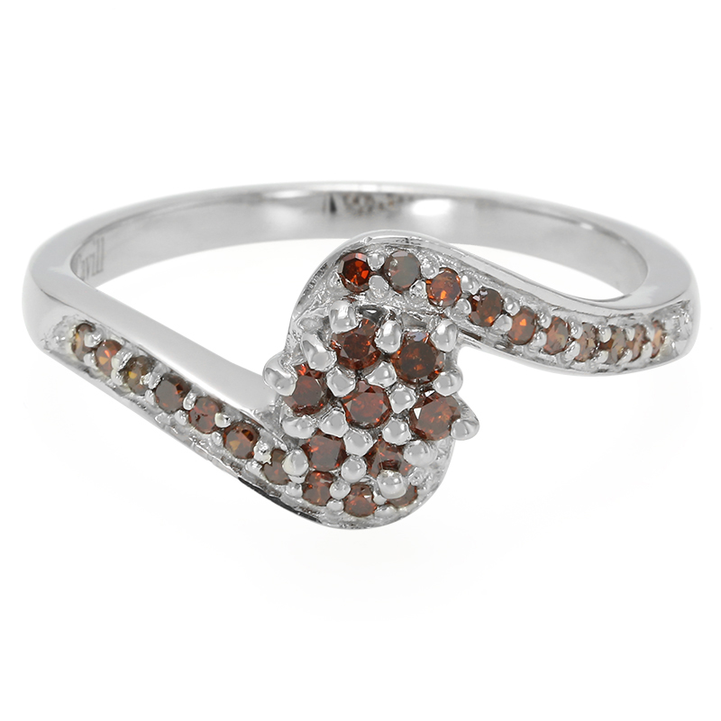Fancy-Diamant-Silberring