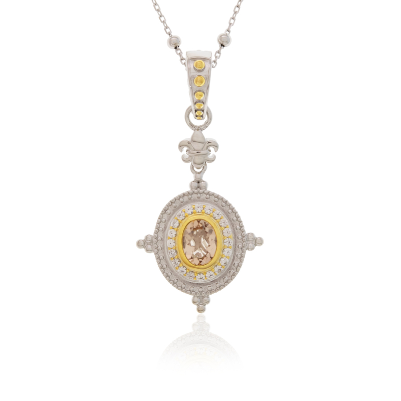 Brasilianischer Morganit-Silberhalskette (Dallas Prince Designs)
