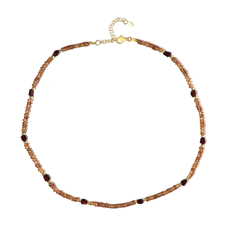 Edelstein-Silberhalskette (Riya)