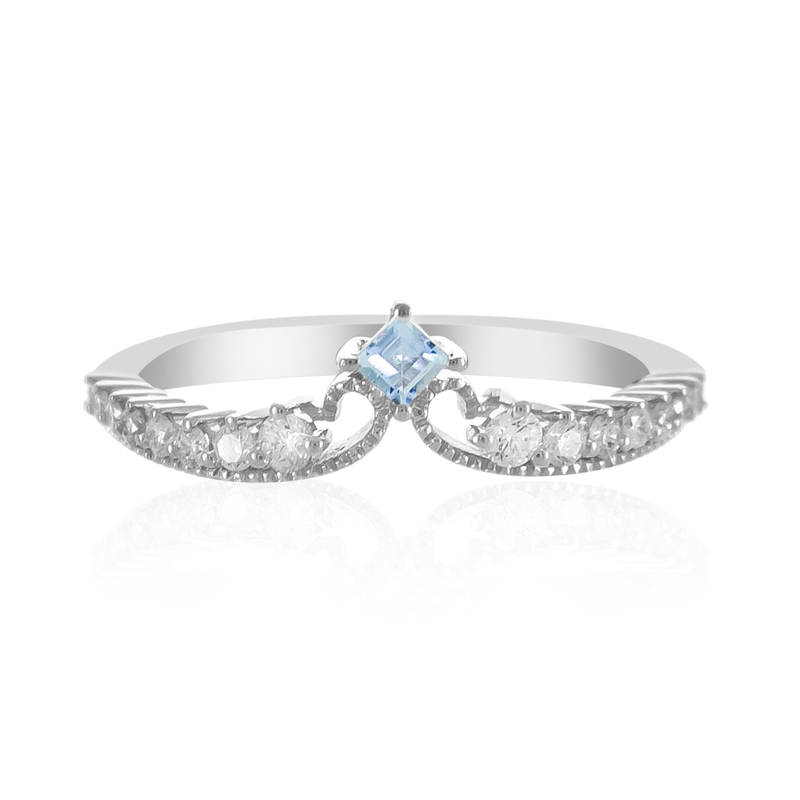 Brasilianischer Aquamarin-Goldring (CIRARI)