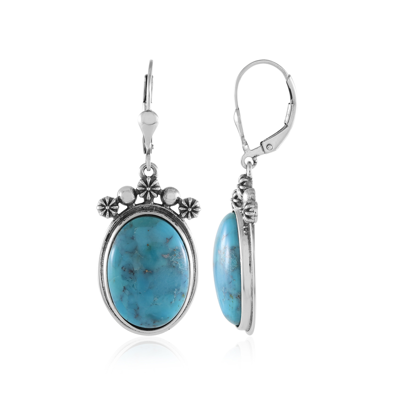 Kingman-Türkis-Silberohrringe (Desert Chic) Kingman-Türkis-Silberohrringe (Desert Chic)