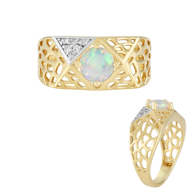 AAA-Welo-opal-silverring (Ornaments by de Melo) från Juwelo