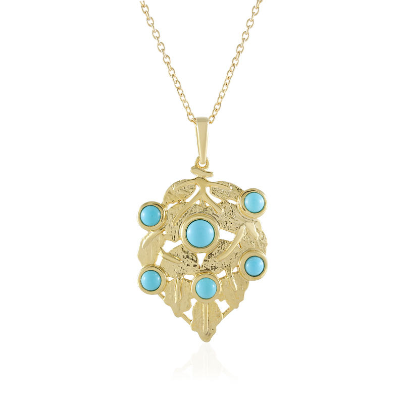 Sleeping Beauty-Türkis-Silberanhänger